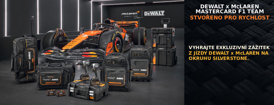 VYHRAJTE EXKLUZIVNÍ DEWALT® x MCLAREN ZÁŽITEK NA SILVERSTONE