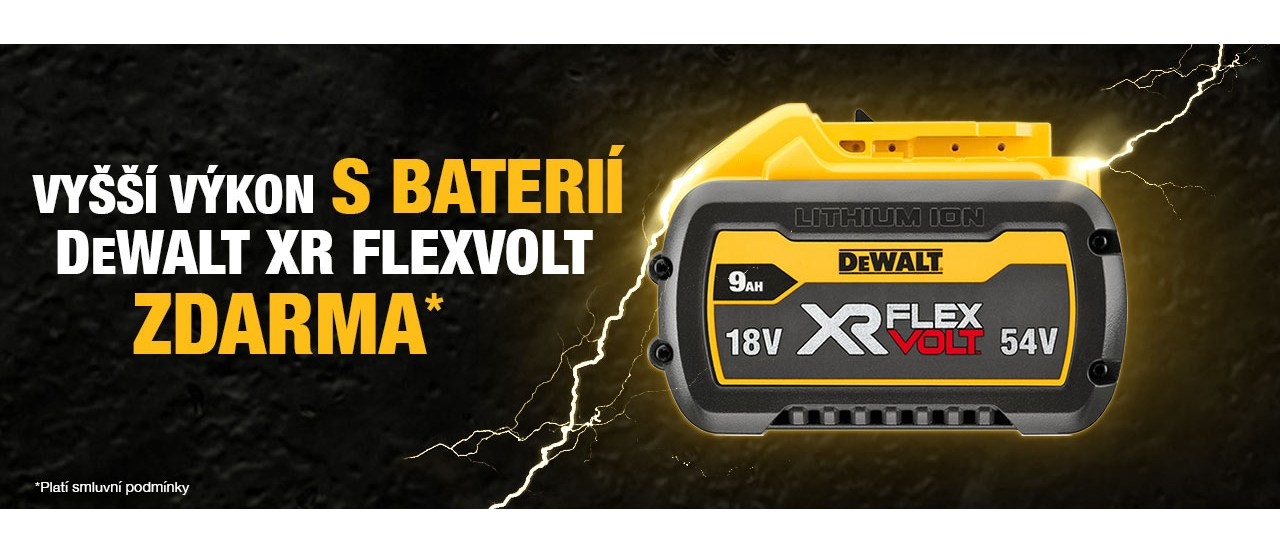 Baterie DeWALT FlexVolt DCB547 9Ah zdarma Baterie DeWALT FlexVolt DCB547 9Ah zdarma