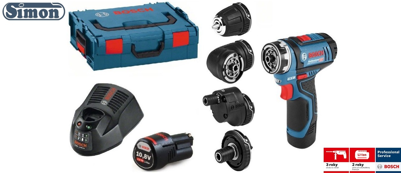 Multifunkční aku šroubovák Bosch GSR 12V-15 FC SET Multifunkční aku šroubovák Bosch GSR 12V-15 FC SET