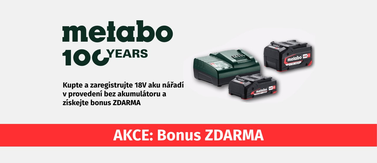 Získejte bonus od výrobce Metabo zdarma Získejte bonus od výrobce Metabo zdarma