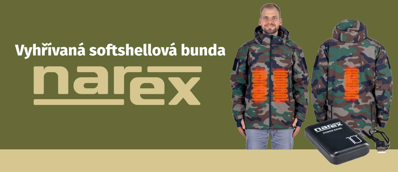 Vyhřívané softshellové bundy Narex Camouflage