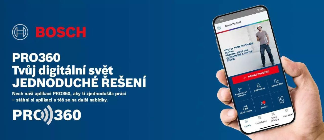 Aplikace PRO360 - přístup k celé řadě služeb od Bosch Professional Aplikace PRO360 - přístup k celé řadě služeb od Bosch Professional